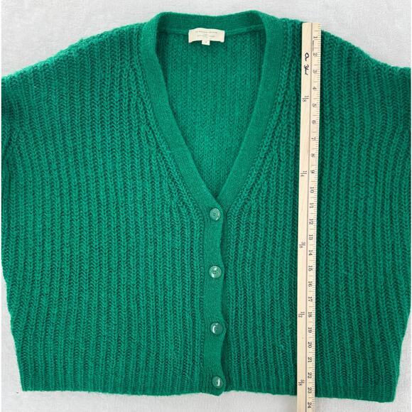 Sezane Emerald Button-Up Sweater - Picture 6 of 7